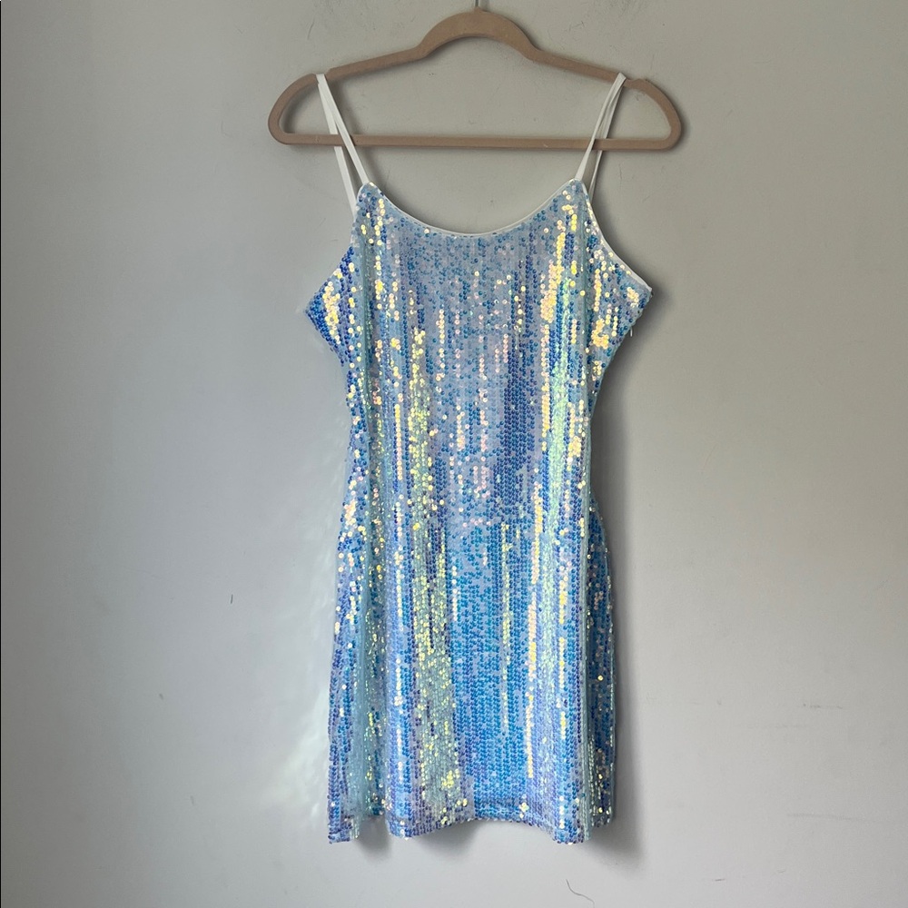 Sequin Mini Dress - Blue